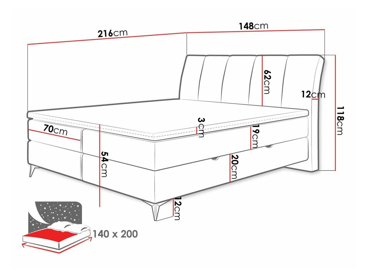 Lit boxspring ComfiDream Onauna (Fresh 11)