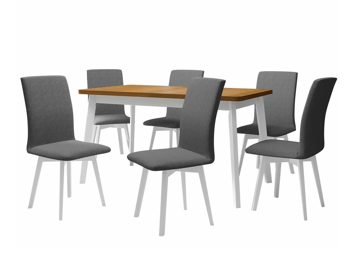 Salle à manger complète Victorville 291 (Grandson chêne + Blanc)