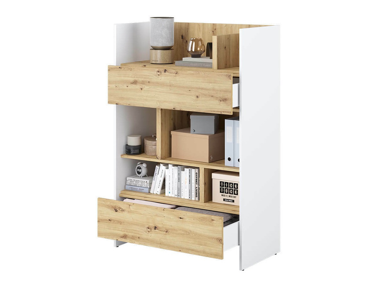 Étagère Concept Lenart IX (Blanc + Chêne Artisan)
