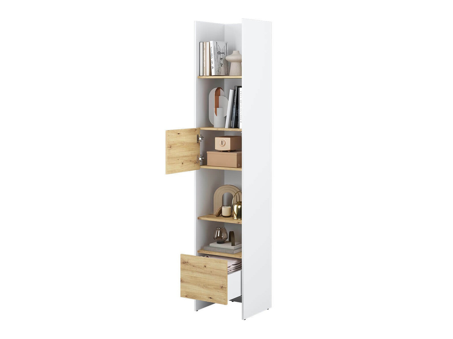 Étagère Concept Lenart VI (Blanc + Chêne Artisan)