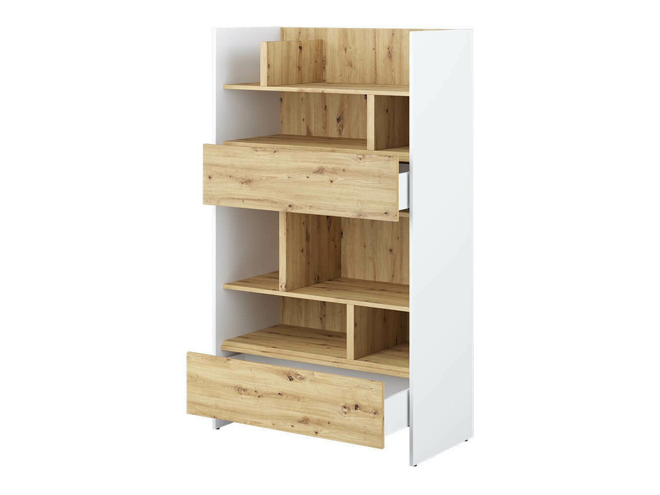 Étagère Concept Pro Lenart X (Blanc + Chêne Artisan)