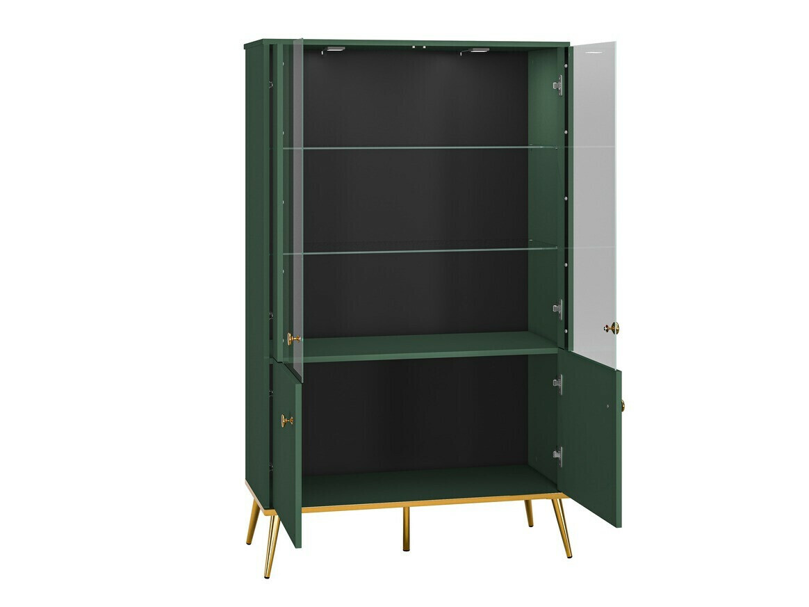 Ensemble de salon Flonovu 109 (Vert foncé + Doré)