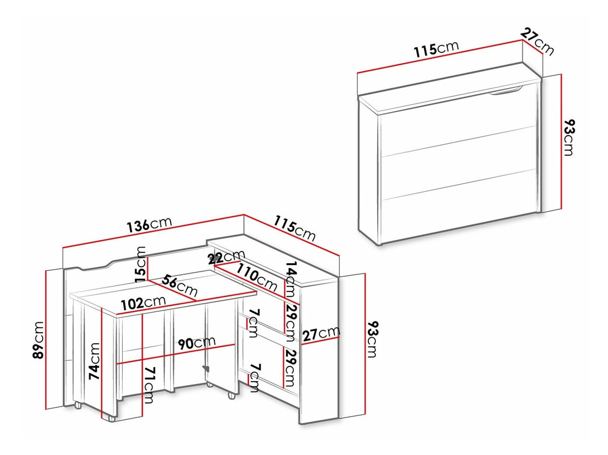 Bureau d'angle Concept Lenart (Blanc)