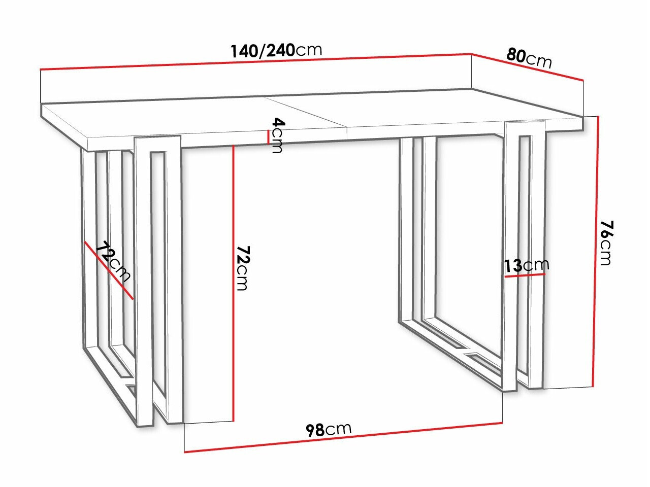 Table Comfivo Sors (Marron + Noir)