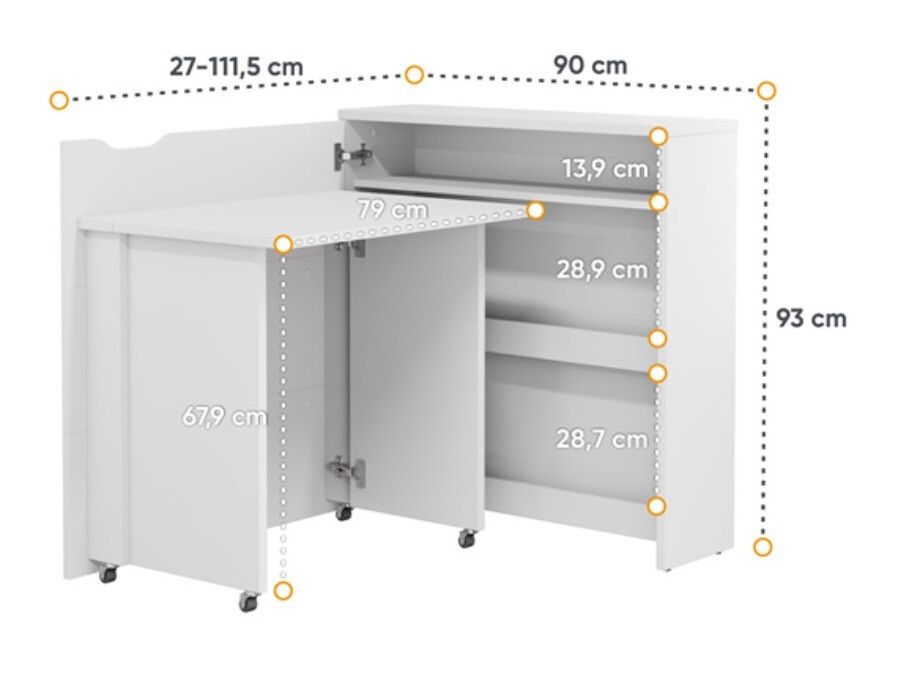 Bureau d'angle Concept Pro Lenart II (Gris)