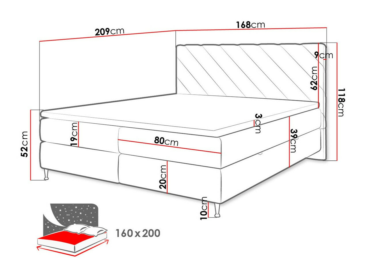 Lit continental ComfiDream Onaona (Fresh 1)