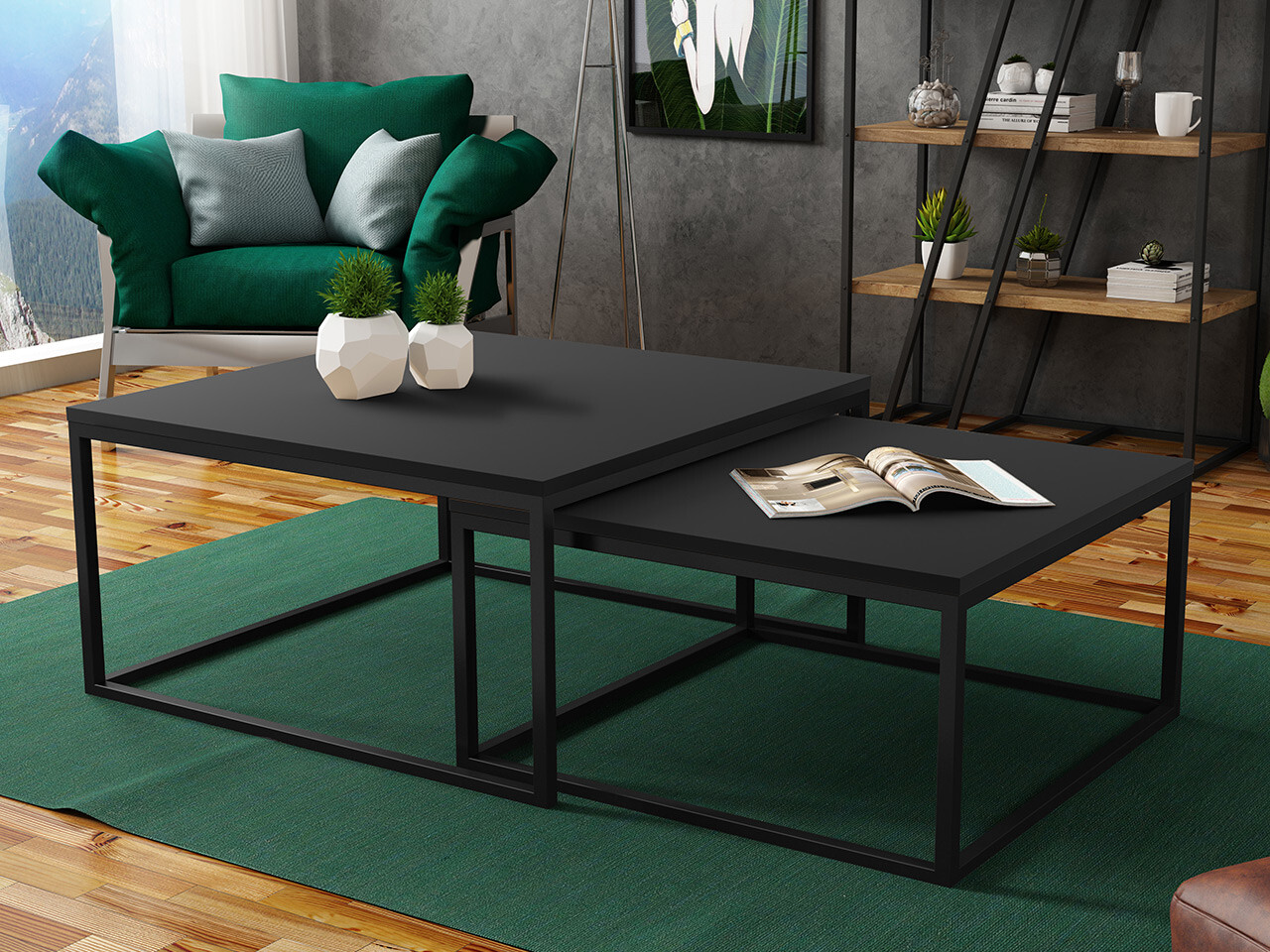 Ensemble tables basses Oswego 101 (Noir)