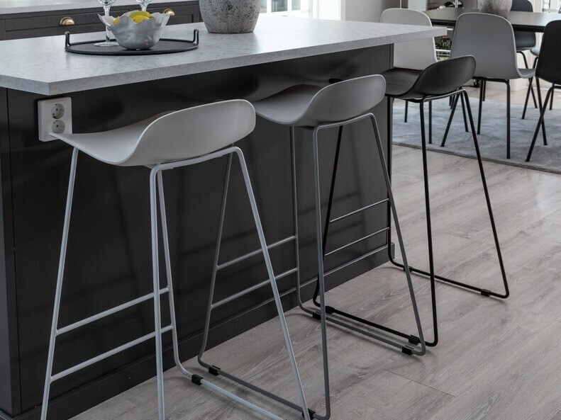 Chaise de bar Dallas 107 (Gris)