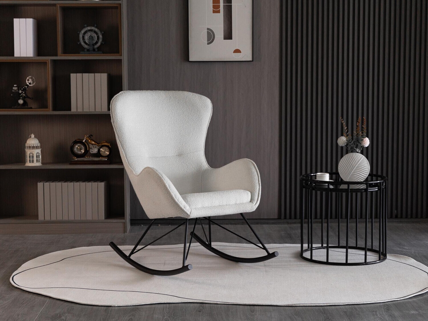 Chaise à bascule Houston 1326 (Blanc)