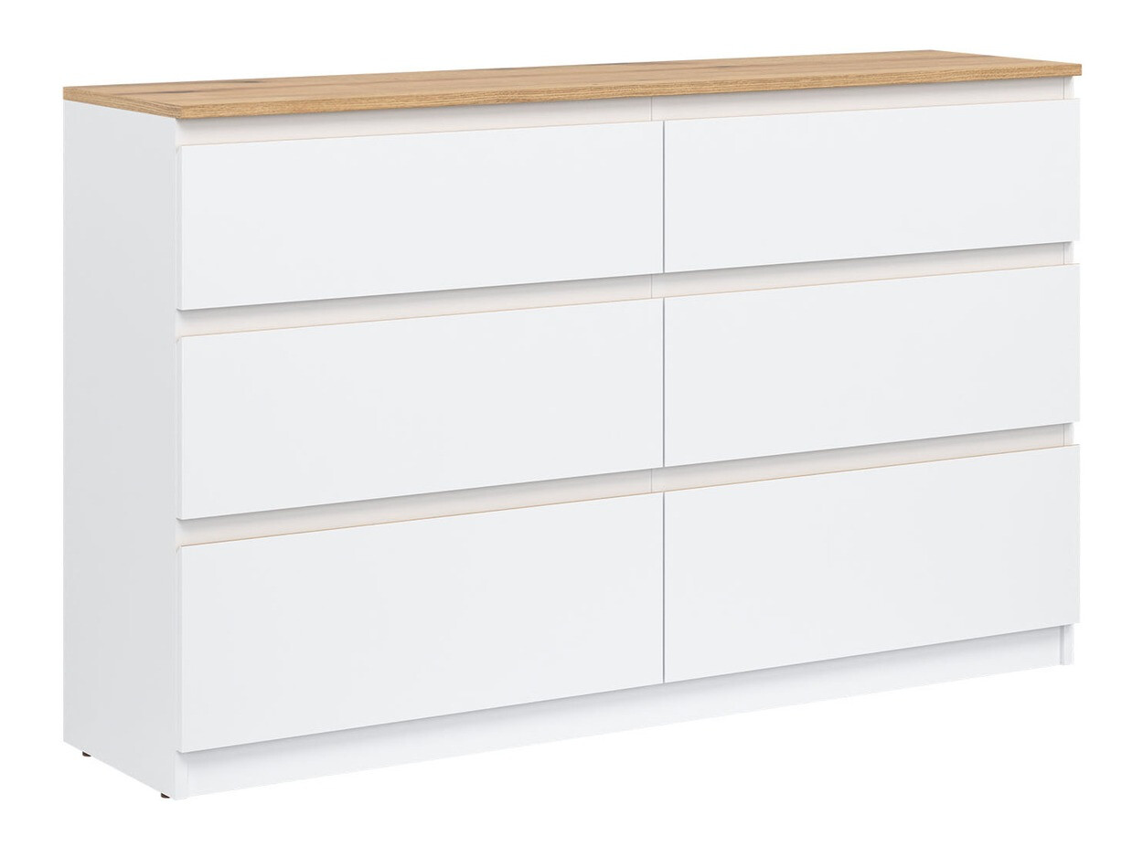 Commode Catelbi 102 (Blanc + Chêne)