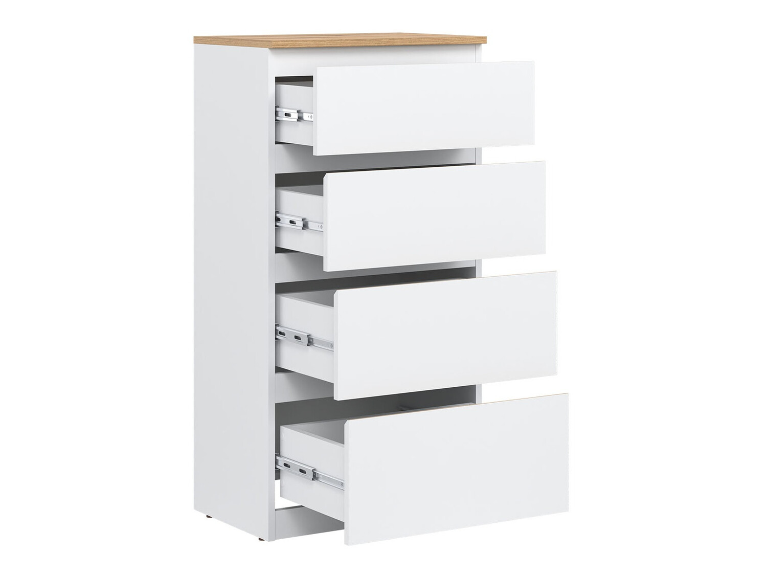 Commode Catelbi 103 (Blanc + Chêne)