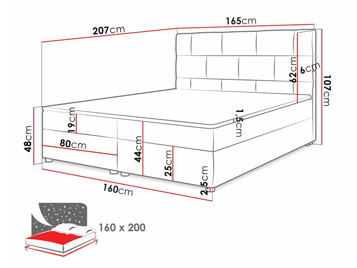 Lit boxspring Memphis 103 (Itaka 10)