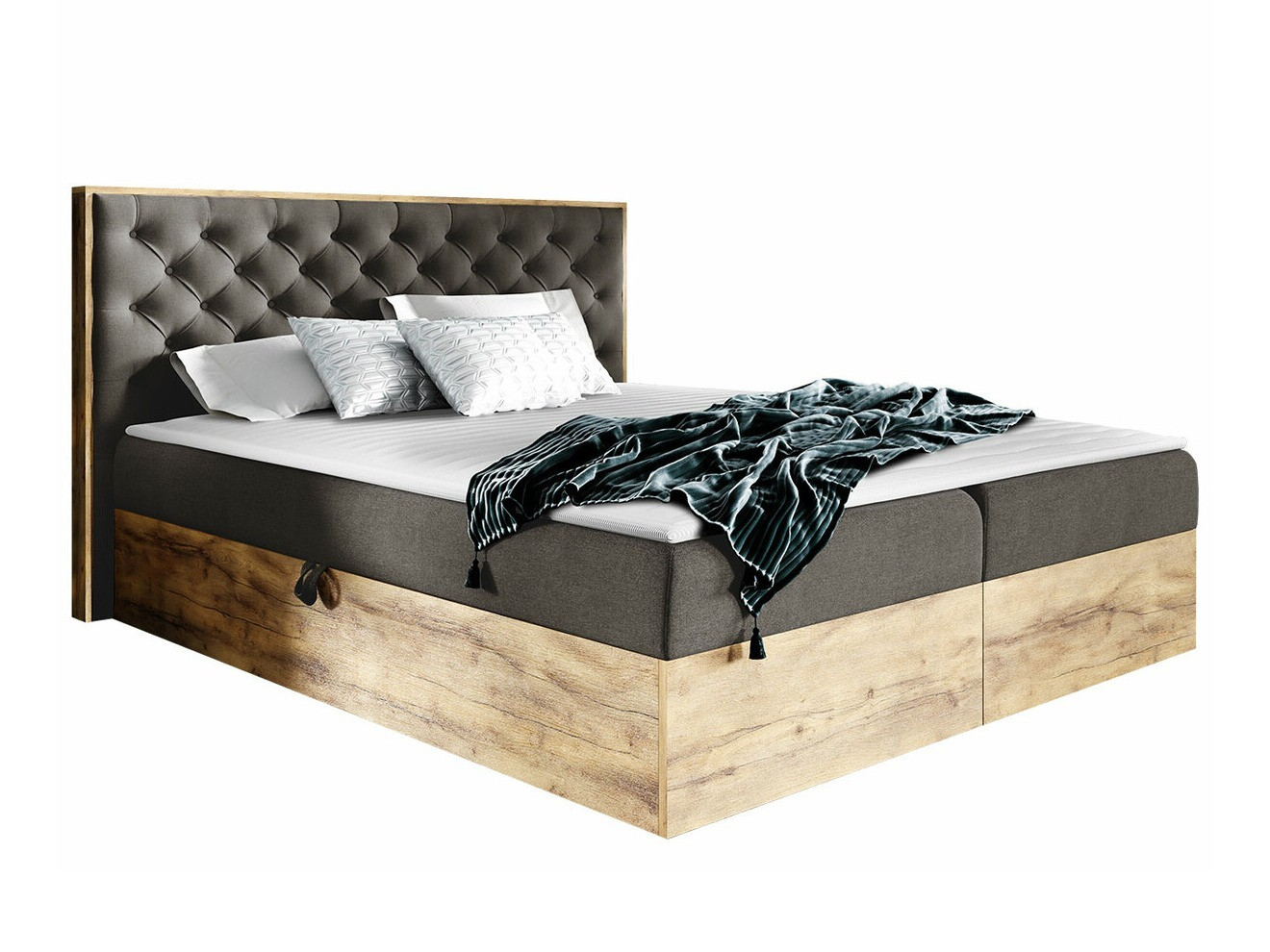 Lit boxspring Navis I (Chêne wotan + Faro 5)