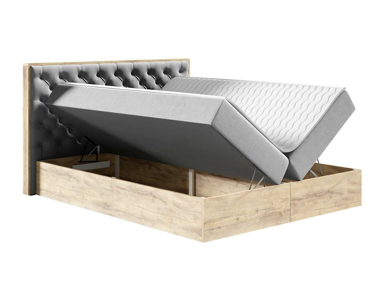 Lit continental Baltimore 182 (Chêne wotan + Faro 7)