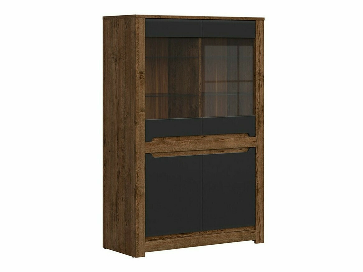 Étagère Ophevaru 107 (Noir mat + April chêne)