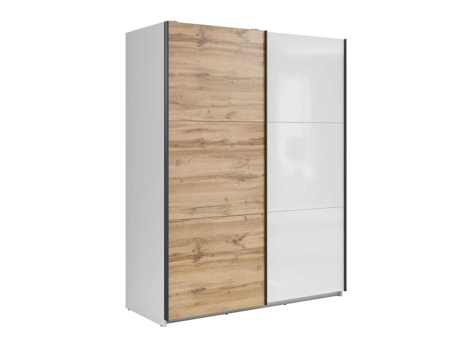Armoire Livevaro 117 (Blanc + Chêne wotan)
