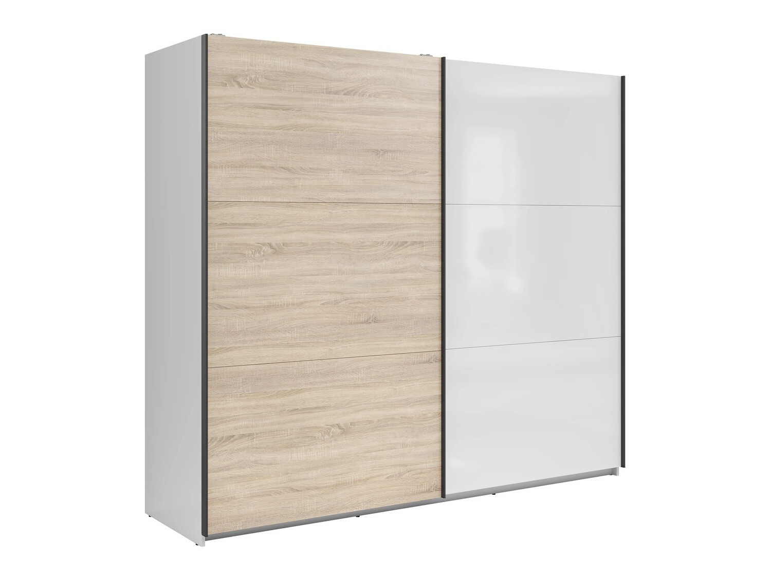 Armoire Livevaro 120 (Blanc + Sonoma chêne)