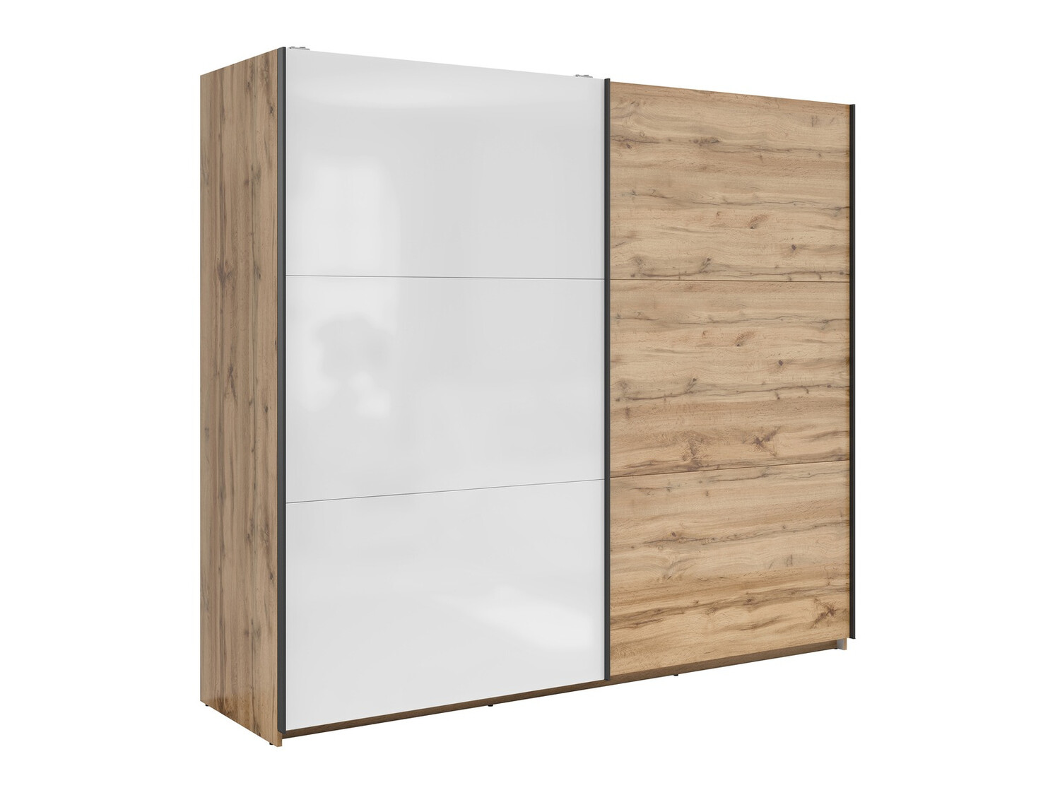 Armoire Livevaro 120 (Chêne wotan + Blanc)