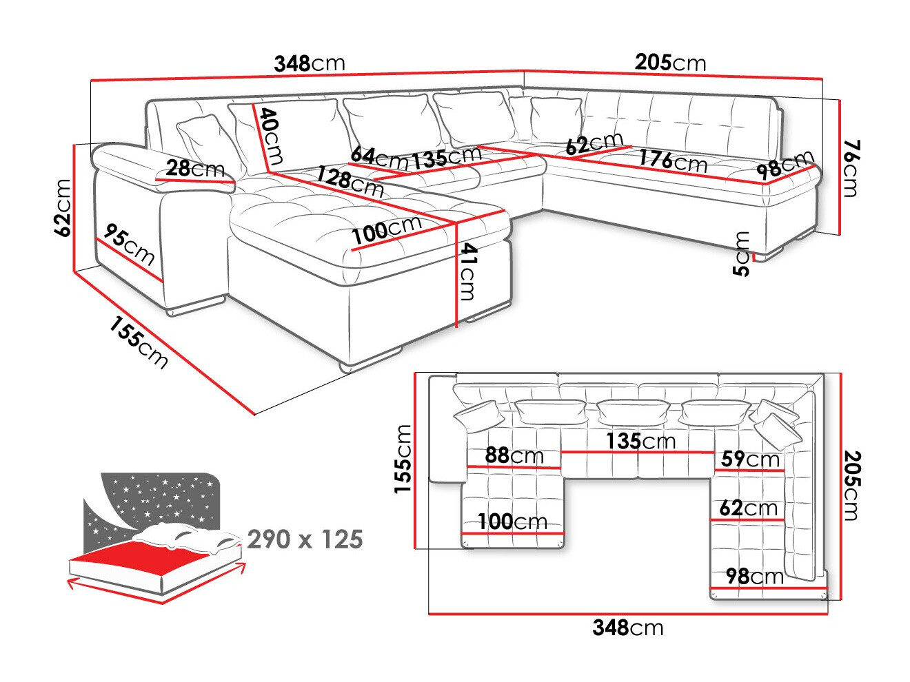 Canapé d'angle Comfivo Gemma II (Droit)