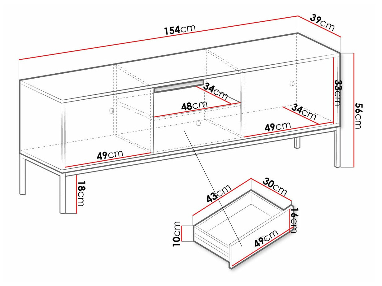 Meuble TV Formis (Blanc)