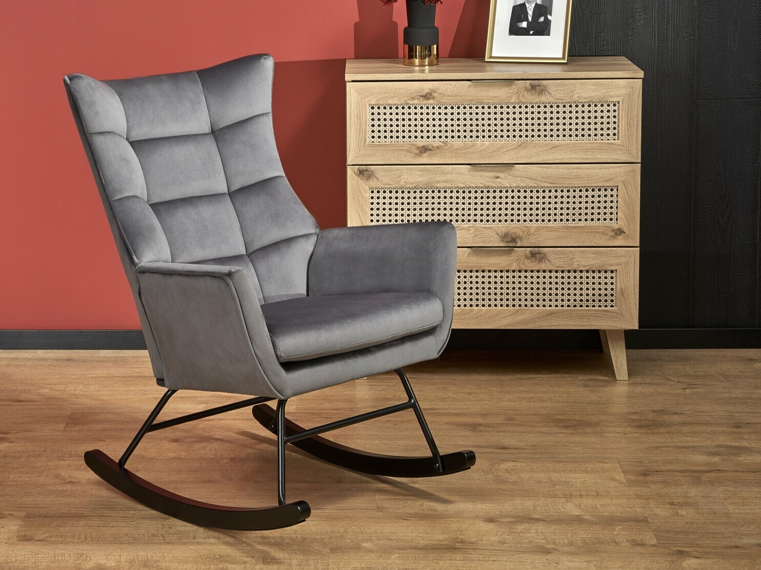 Chaise à bascule Houston 1863 (Gris)