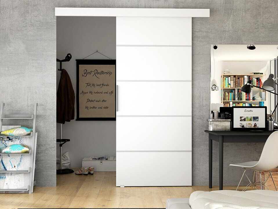 Porte coulissante Closico Materia III (Blanc)