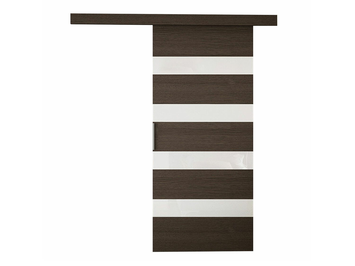 Porte coulissante Closico Portalis V (Marron + Blanc)