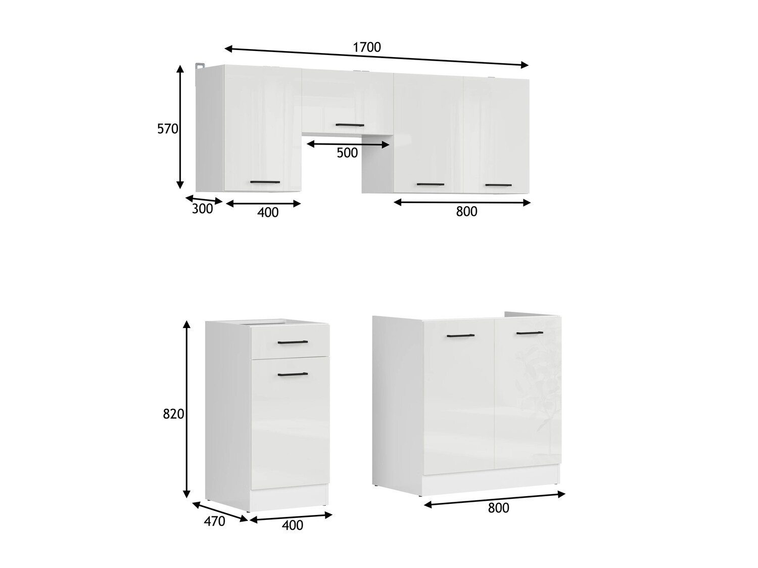 Cuisine complète modulaire Line White 116