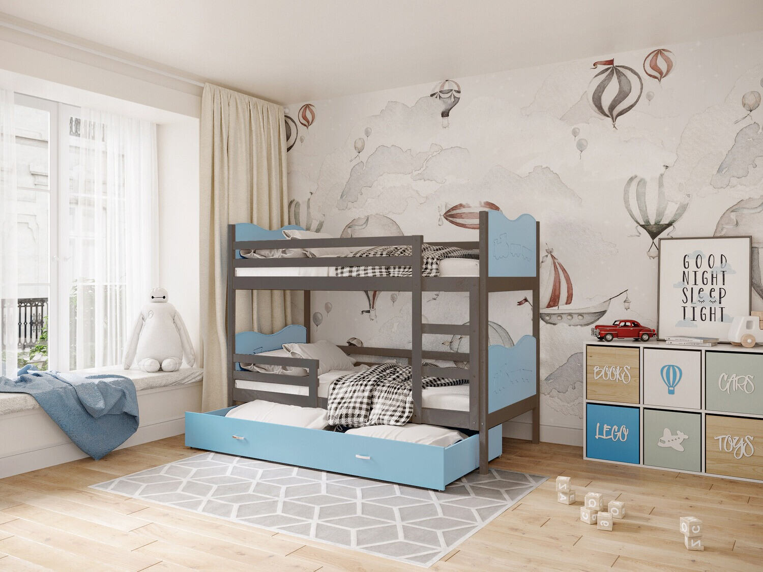 Lit superposé Aurora 111 (Gris)