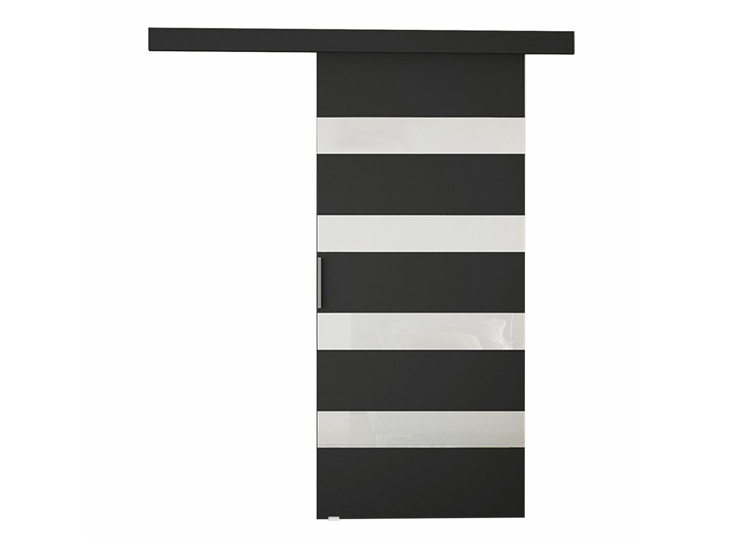 Porte coulissante Closico Fundus V (Noir + Blanc)