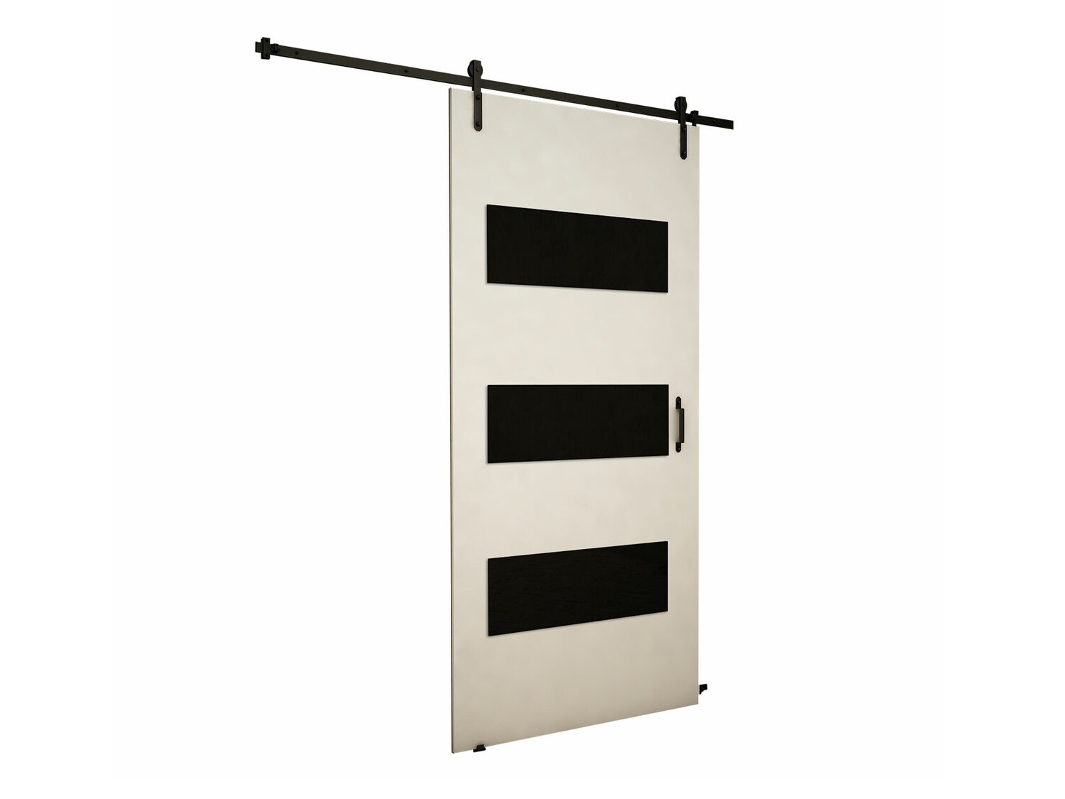 Porte coulissante Dover 159 (Blanc + Noir)