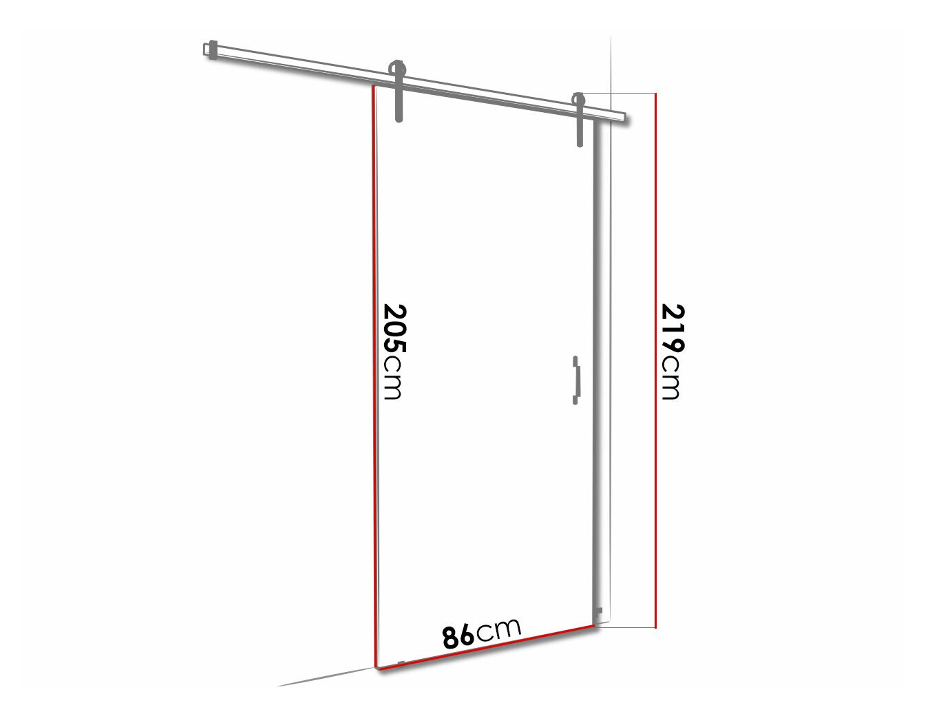 Porte coulissante Dover 165 (Blanc)