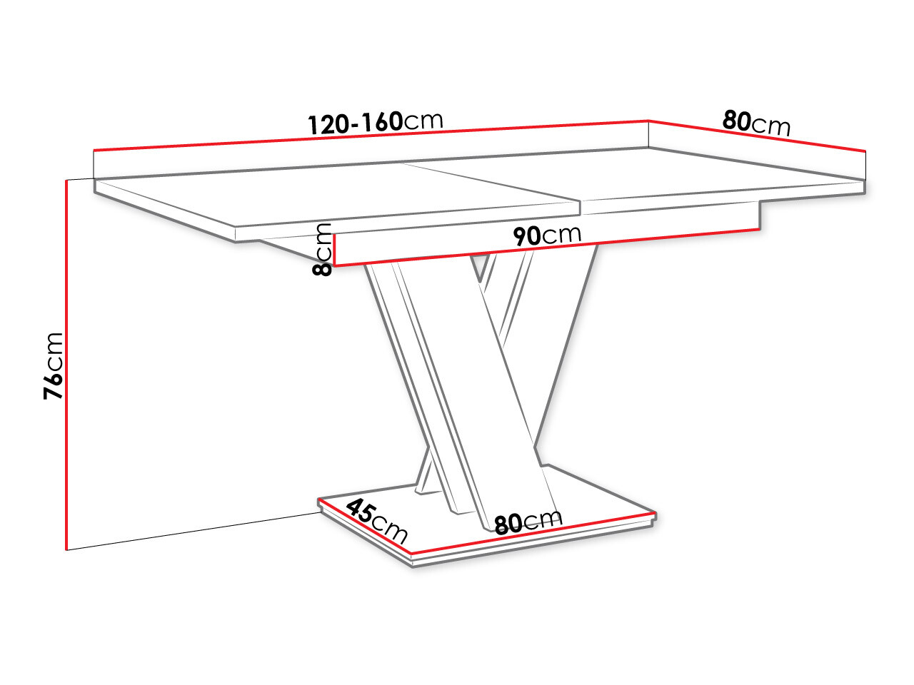 Table Musus (Blanc brillant)