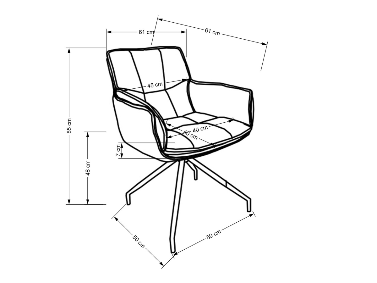 Chaise Houston 1548 (Marron + Brun foncé)