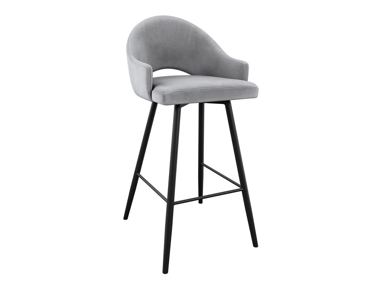 Chaise de bar Jackson 103 (Noir + Magic Velvet 2240)