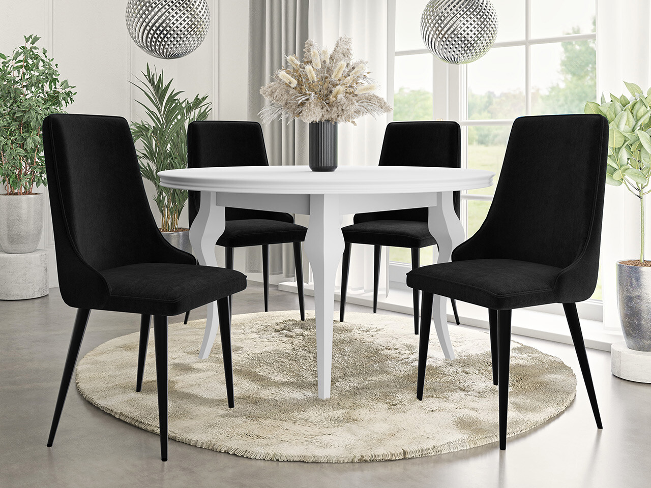 Chaise Jackson 106 (Noir + Magic Velvet 2219)