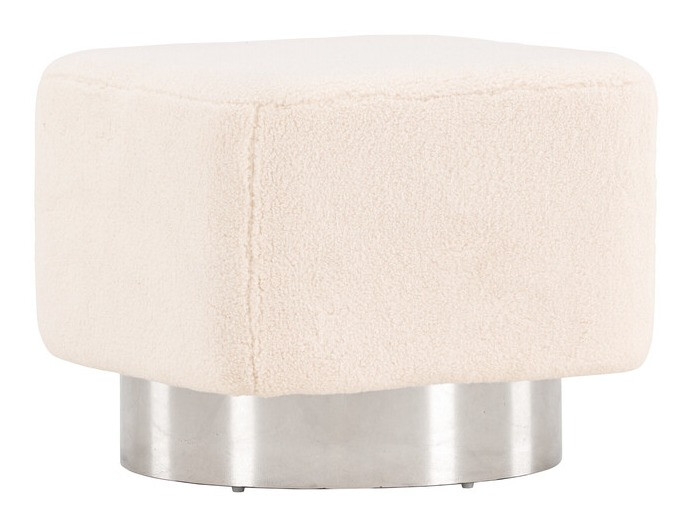 Pouf Dallas 4219 (Brun clair + Argent)
