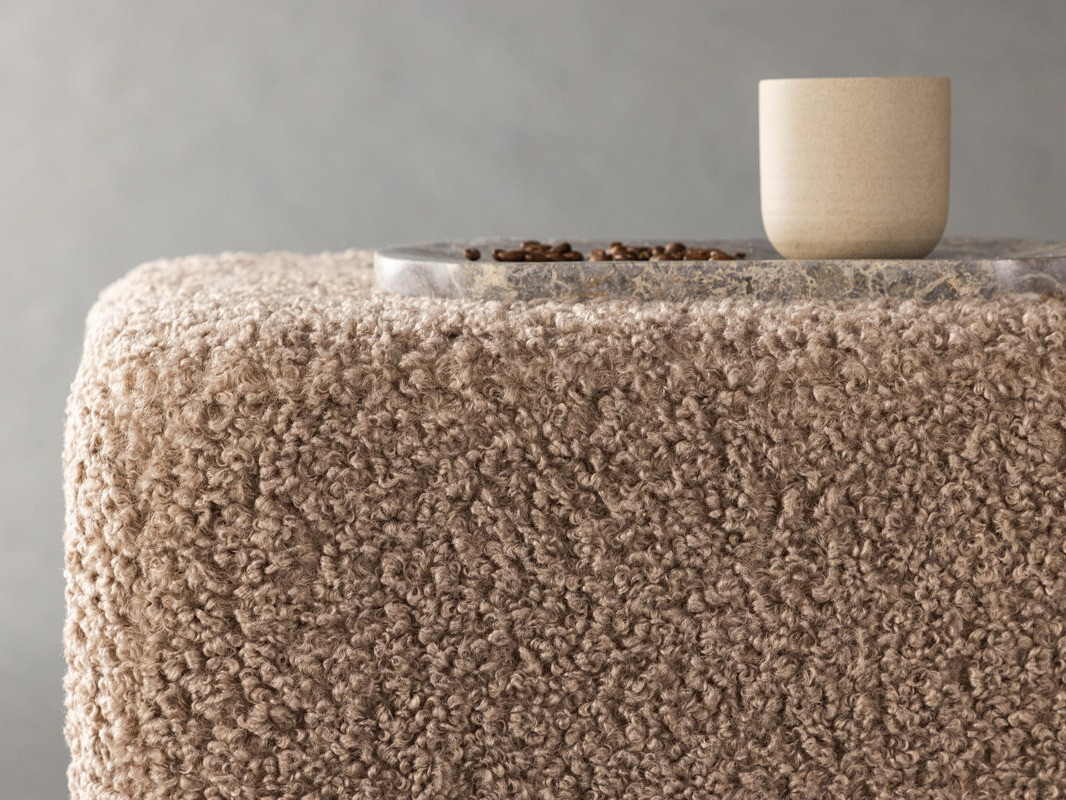 Pouf Dallas 4219 (Marron + Argent)