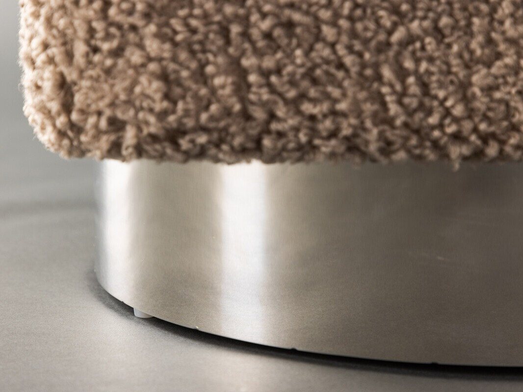 Pouf Dallas 4219 (Marron + Argent)