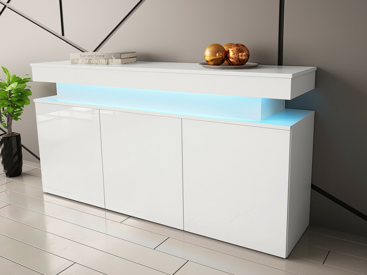 Buffet Monfero (Blanc + Blanc brillant)