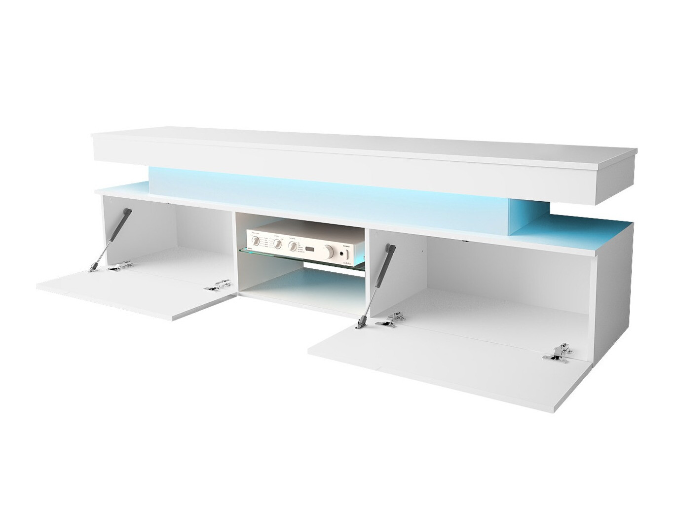 Ensemble de salon Monfero (Blanc + Blanc brillant)