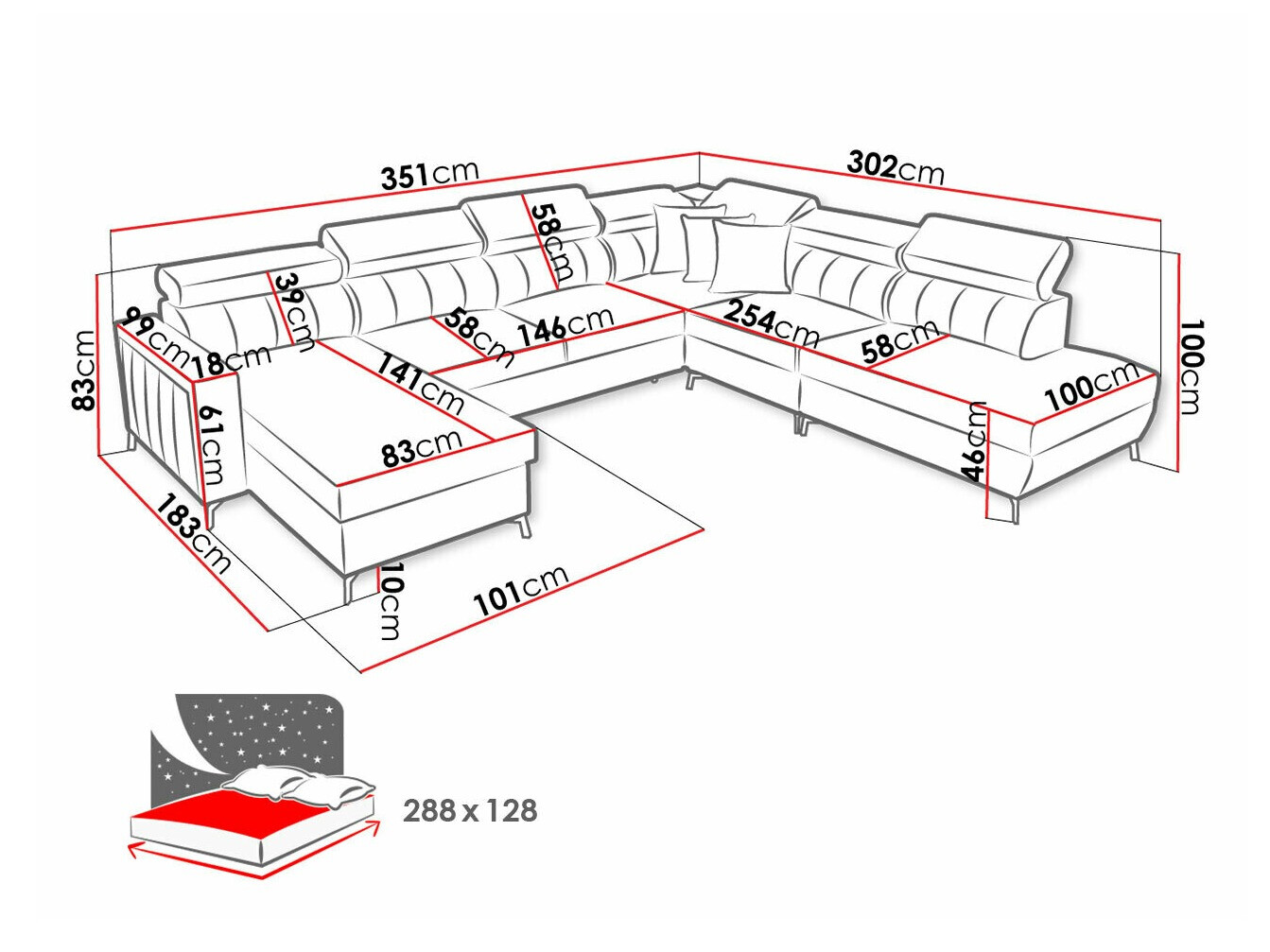 Canapé d'angle Sarasota 155 (Mono 242 + Botanical 36)