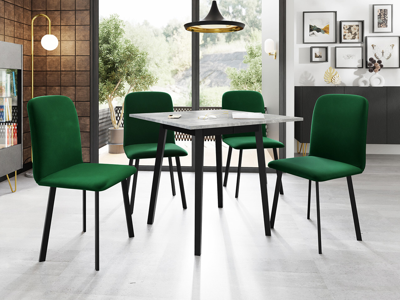Salle à manger complète Edmond 116 (Amor Velvet 4311)