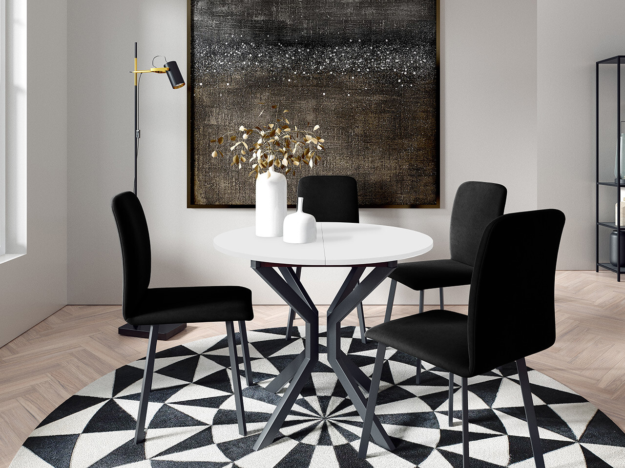 Salle à manger complète Edmond 118 (Amor Velvet 4322)