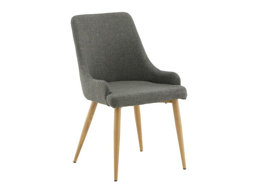 Chaise Dallas 222 (Gris foncé + Marron)