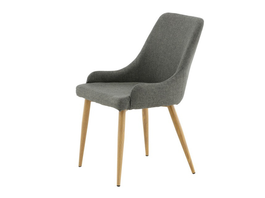 Chaise Dallas 222 (Gris foncé + Marron)