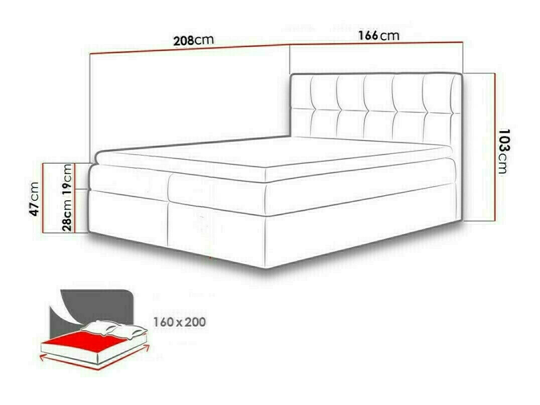 Lit boxspring Aedes (Rico 1)