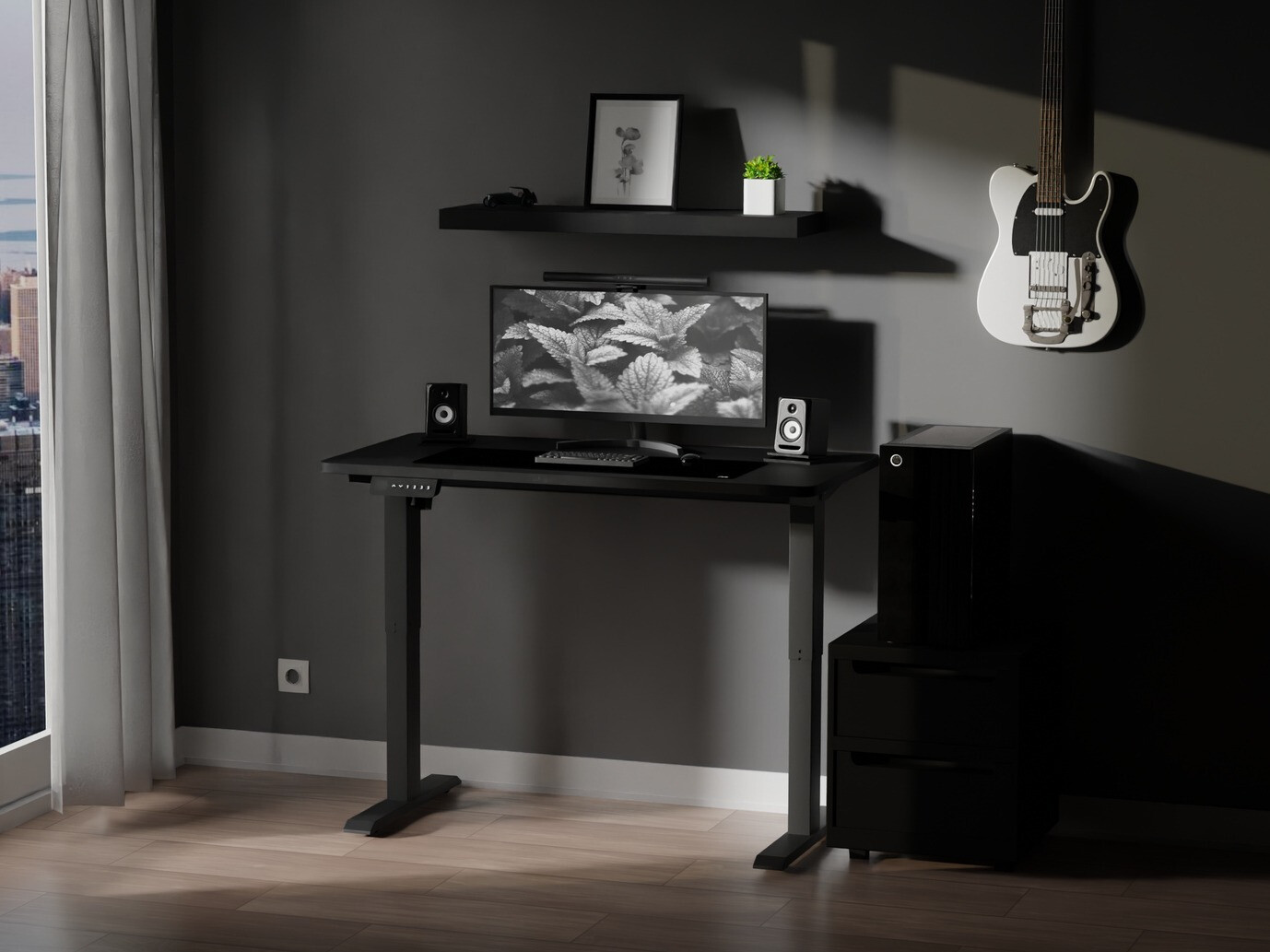 Bureau réglable en hauteur Lodi 100 (Noir)