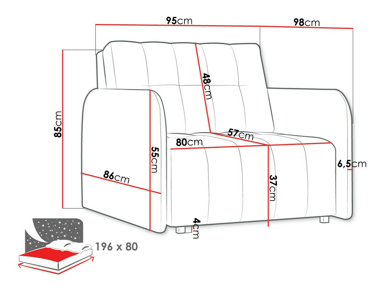 Fauteuil Columbus 176 (Kronos 22)
