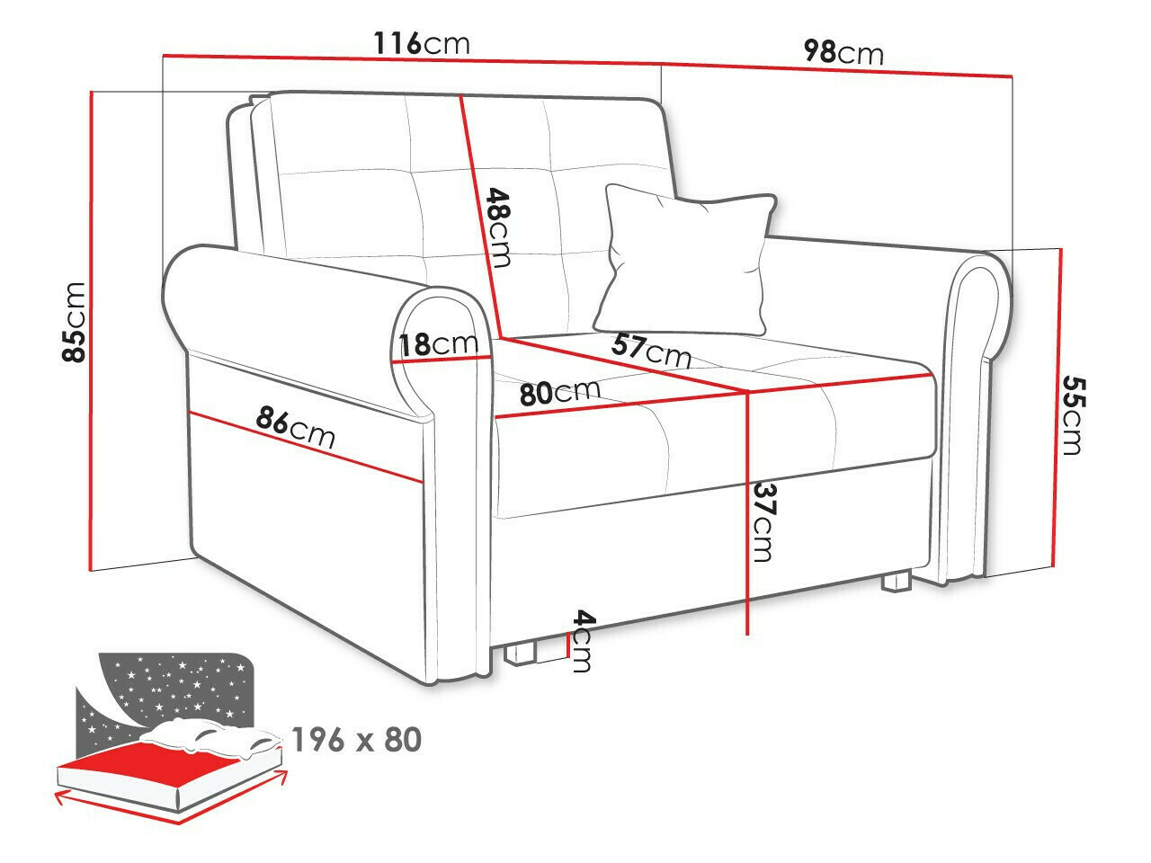 Fauteuil Columbus 127 (Mono 246)